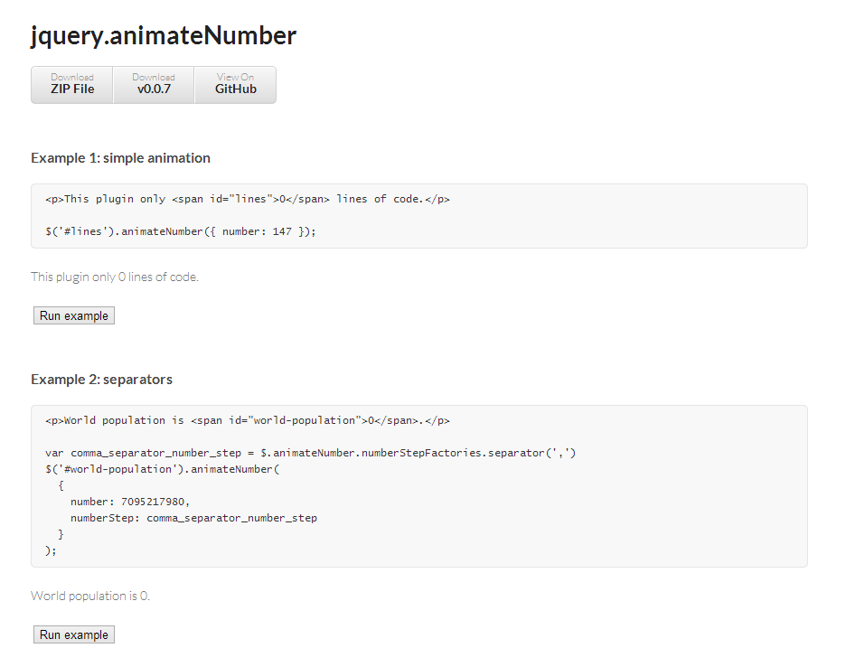 Github example